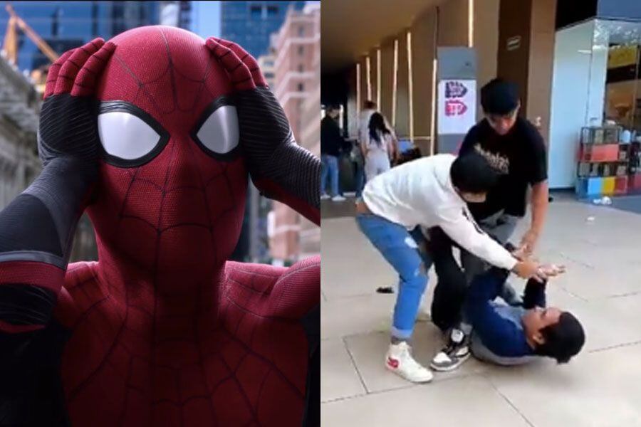 Hechizo arácnido. Puños, patadas, web caídas y botadera del trabajo a causa  de Spiderman + Video