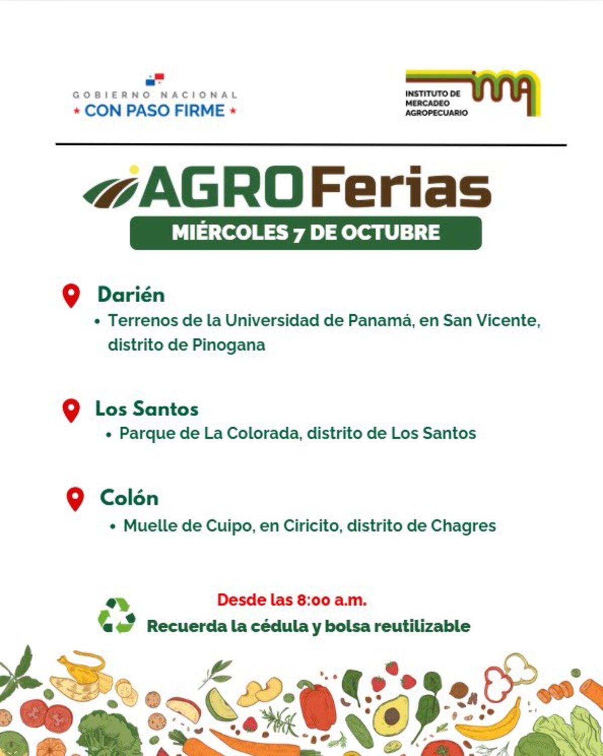 ¡Atención, comida barata! Estas son las Agroferias del IMA de este miércoles a nivel nacional