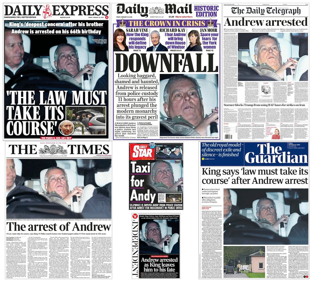 Reino Unido evalúa excluir al expríncipe Andrew de la línea de sucesión