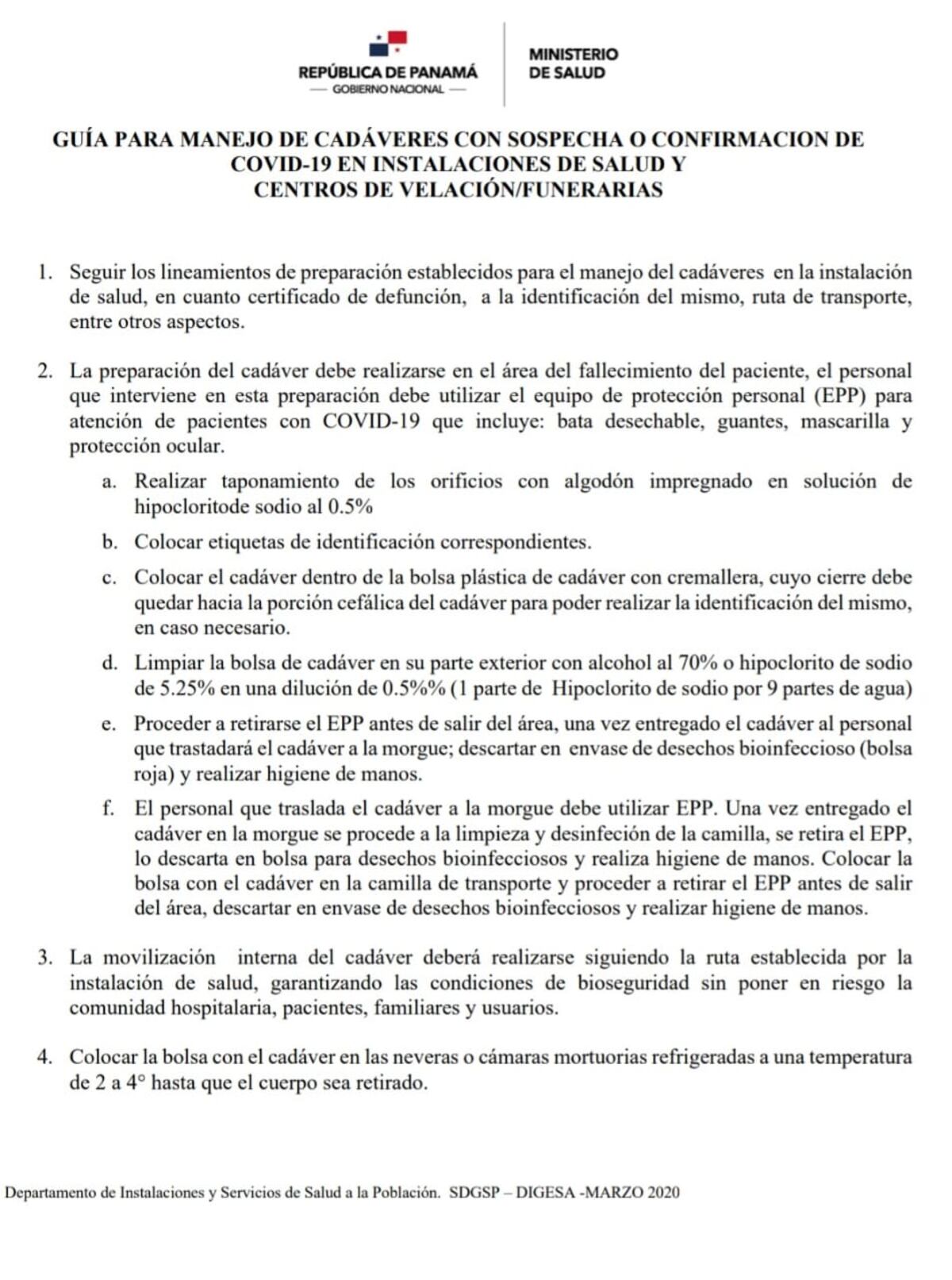 Si sale positivo con covid-19, tendrá que otorgar un poder para cremar el cuerpo de su esposa