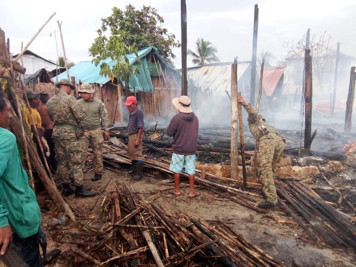 Incendio en la comarca Guna Yala afecta a unas 13 casas