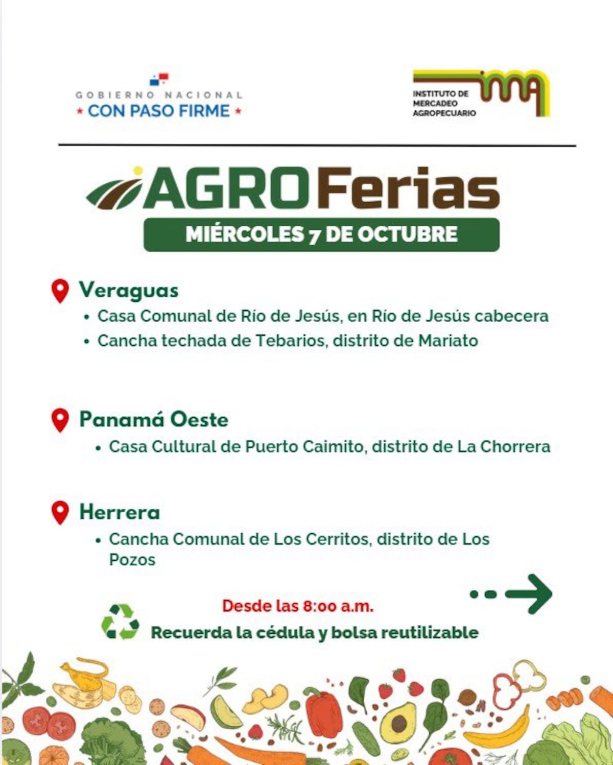 ¡Atención, comida barata! Estas son las Agroferias del IMA de este miércoles a nivel nacional