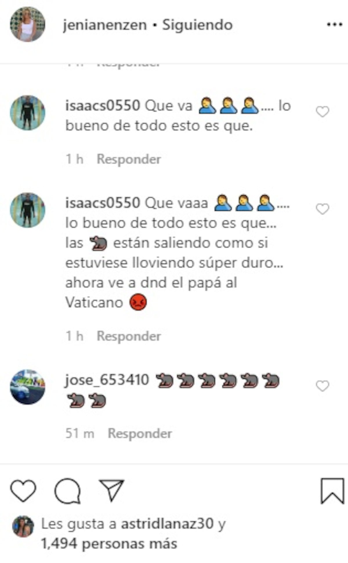 Ni la ‘Rosa de Guadalupe’ salva a Jenia de los insultos. Le llenan el Instagram de ratas +Video 