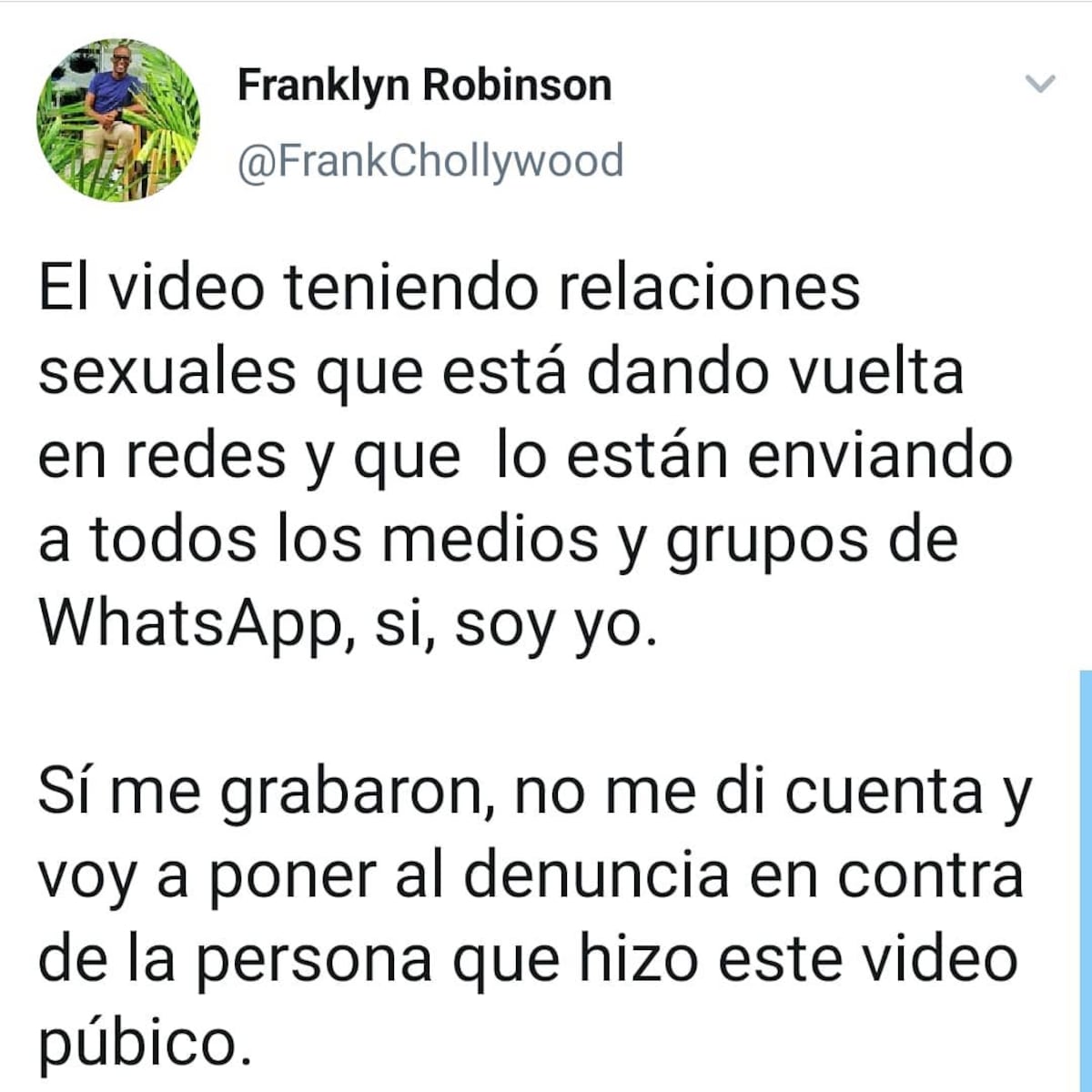 Lo filman haciendo aquello. Expresentador pondrá querella por video triple 'X' 