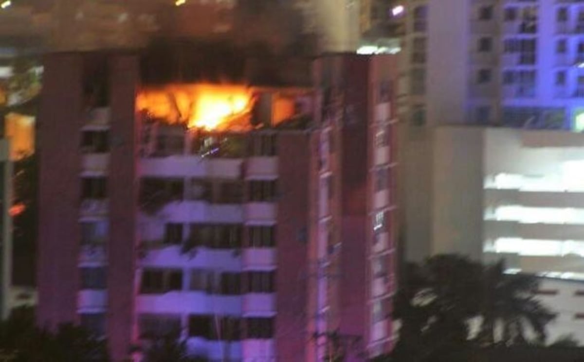 Explosión en Carrasquilla.  Incendio en edificio no fue por un rayo