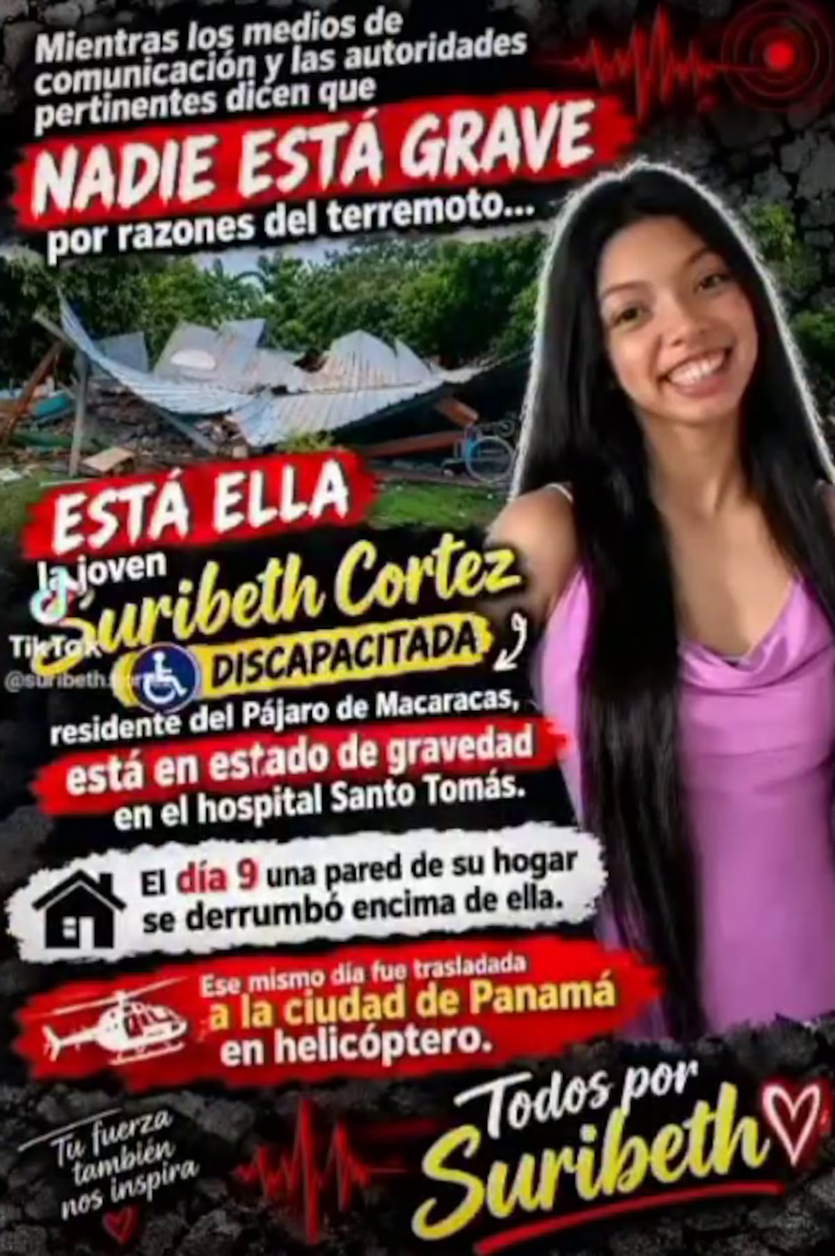 Terremoto en Panamá. ‘Por favor, no nos abandonen’: el angustiante rescate de Suribeth Cortez tras quedar bajo una losa + Vídeo