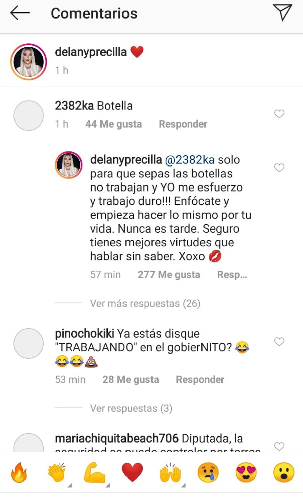 Delany Precilla insiste que no es ‘una botella’