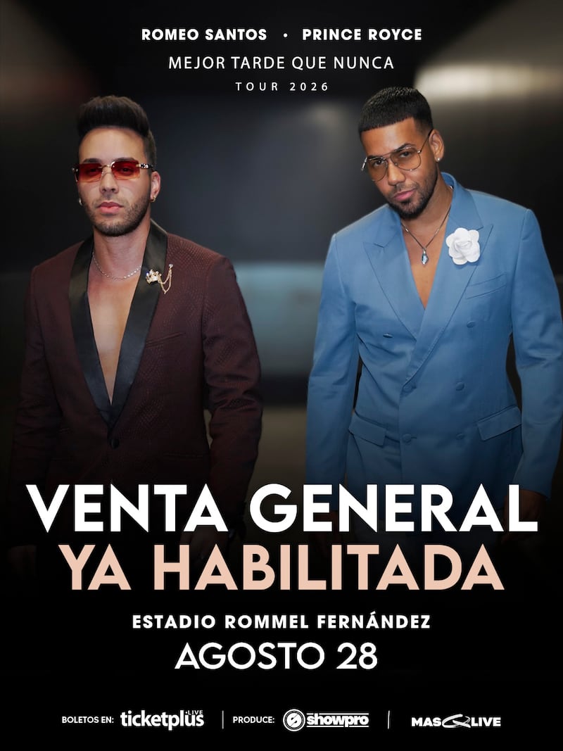 ¡Corra que se acaban! Habilitan venta general de boletos para concierto de Romeo Santos y Prince Royce en Panamá