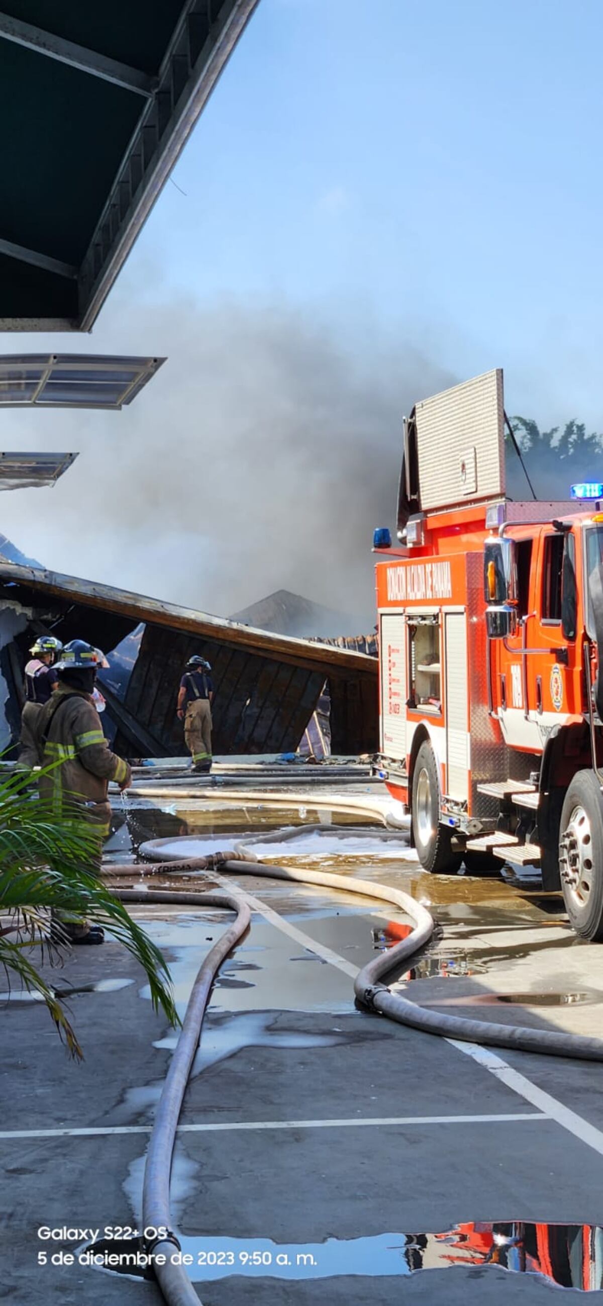 Devastador incendio de Calidonia arrasa con bodega de alfombras,  textiles y depósito de insumos médicos del Hospital Santo Tomás