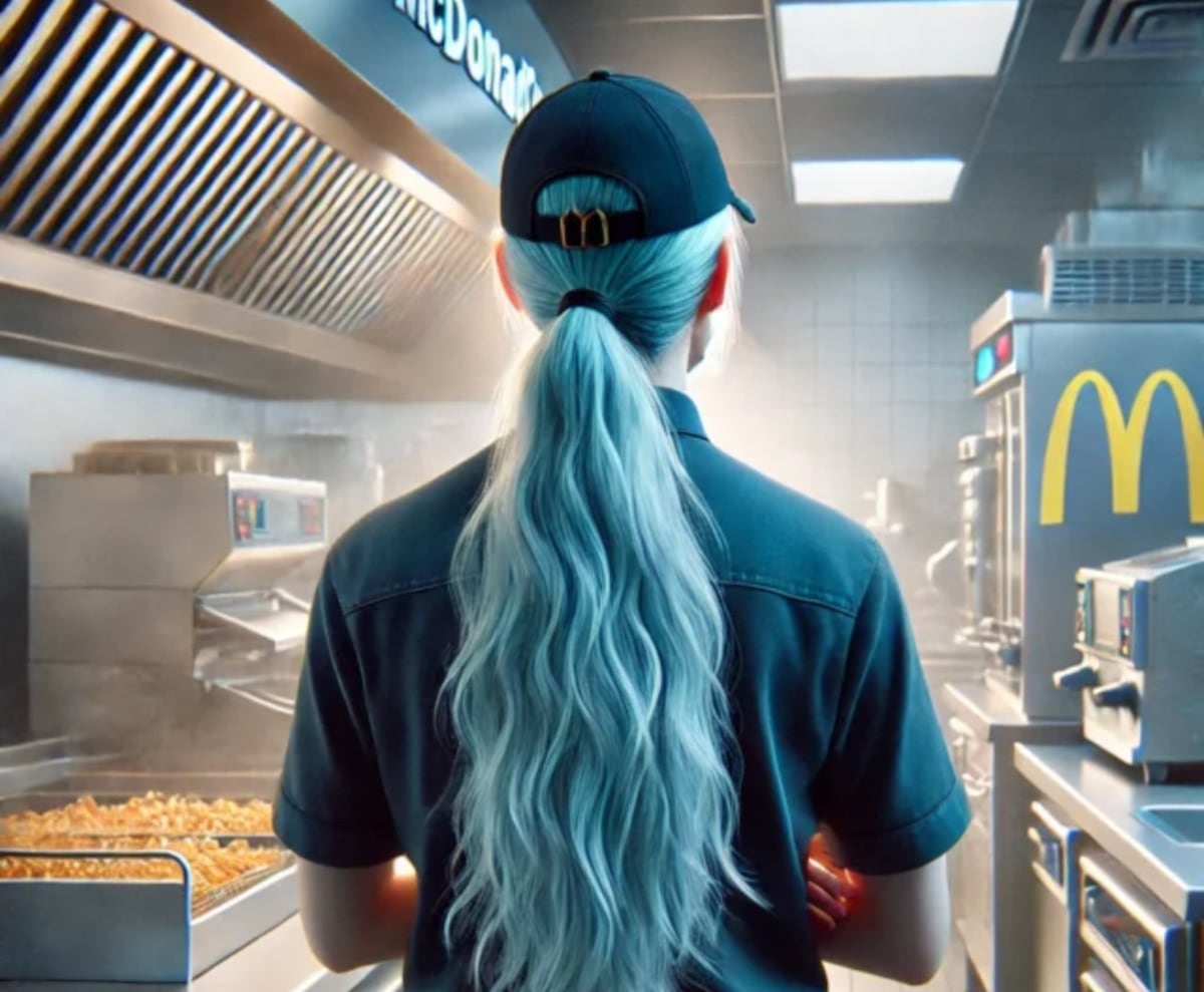 Ahora puedes trabajar con el cabello azul o de cualquier color en McDonald’s si vives en Japón