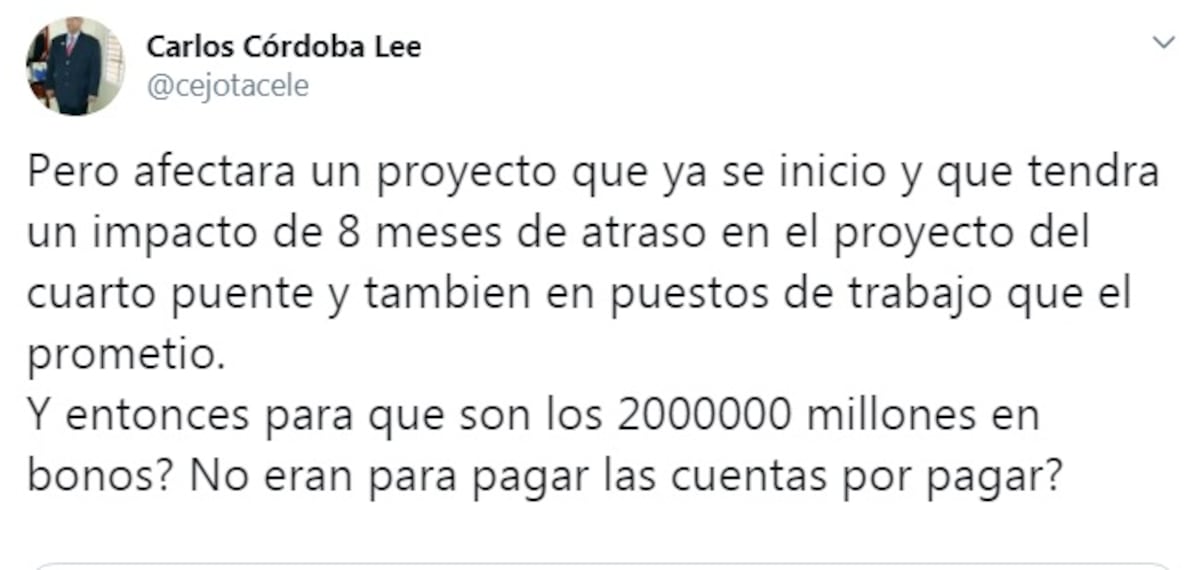 El cuarto puente va o no va. La gente está indignada. El MOP aclara. Video