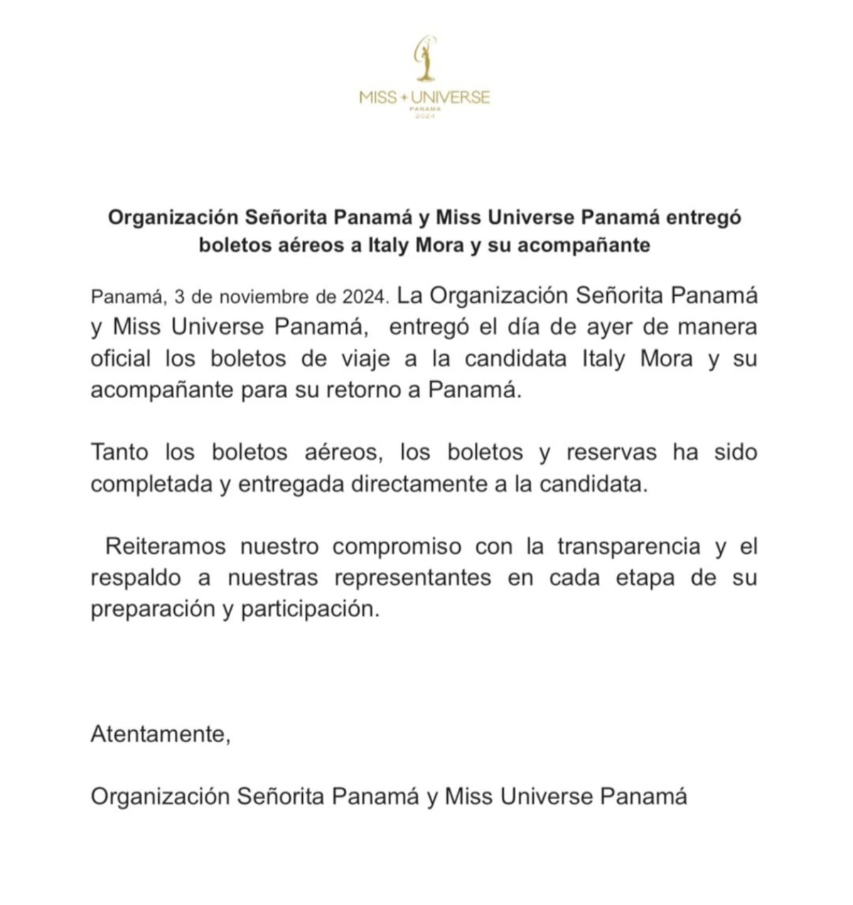 ‘Error juvenil’, audios o algo más: El director de Miss Panamá evita ‘temas sensitivos’ en la expulsión de Italy Mora