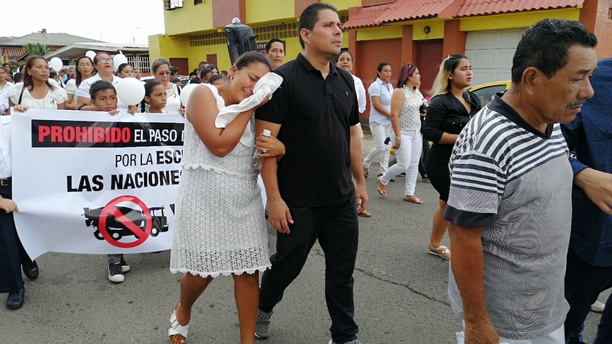 Doloroso. Le dan el último adiós a niño de 11 años que fue arrollado en La Chorrera