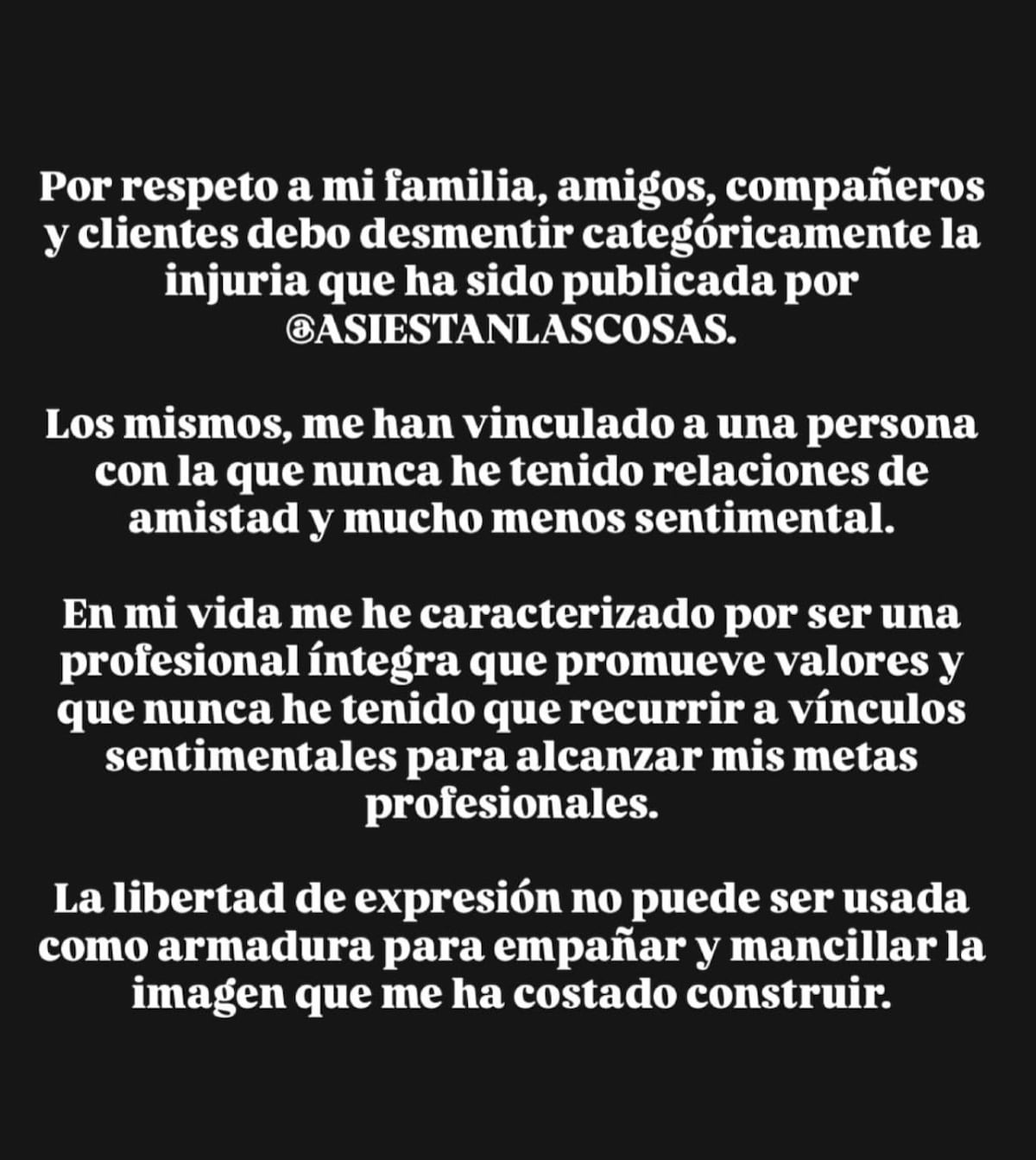 Nicolle Fergunson no se dejó y respondió su supuesta vinculación con Héctor Brands