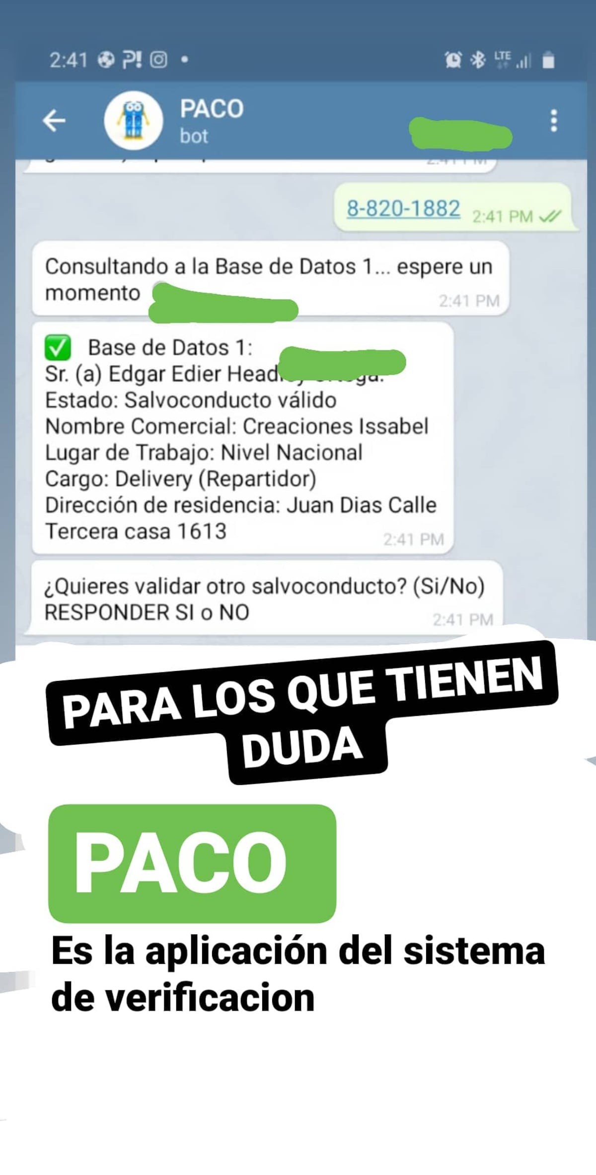 A causa de la pandemia el cantante Ramiro Blaster hace delivery. Habla del incidente con la policía 