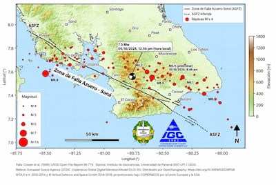 ¿Hasta cuándo continuarán las réplicas? Geociencias reporta más de 250 tras el terremoto de magnitud 7.5 en Azuero