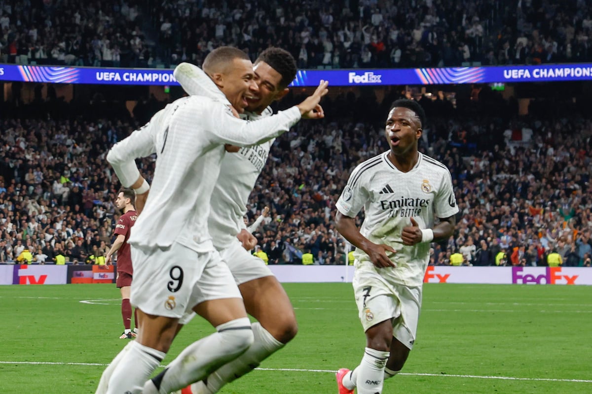 Mbappé desata la locura en el Bernabéu: triplete y Real Madrid a octavos