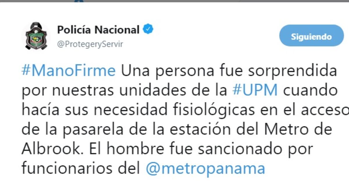 No aguantó. Sorprenden a hombre que hacía sus necesidades en el Metro de Albrook. Lo sancionan