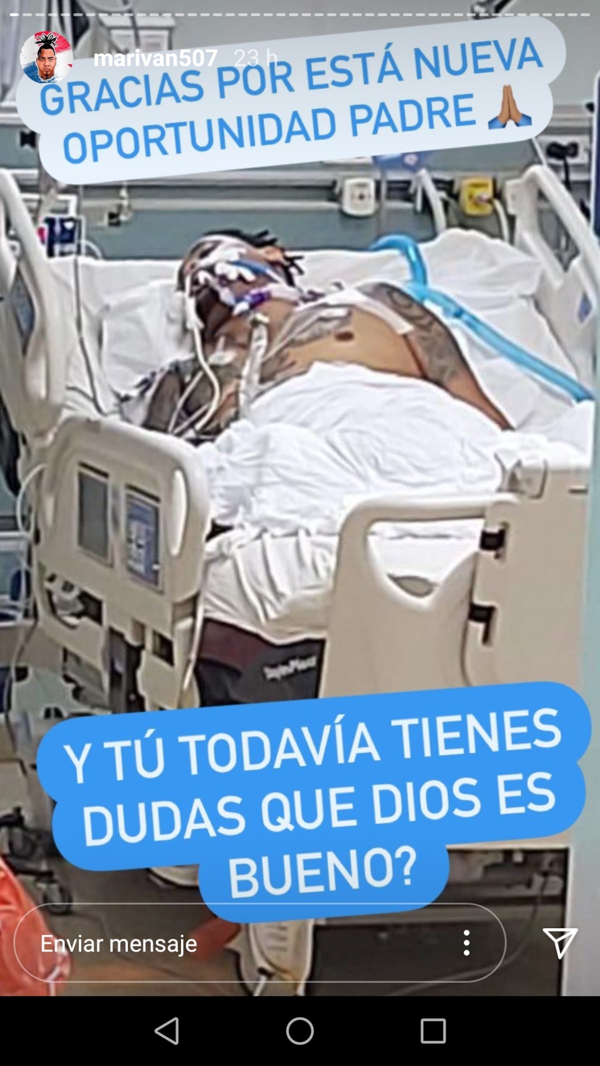 Mariván estuvo 19 días en coma por la covid-19 y ahora da su testimonio: ‘Dios existe, es real’