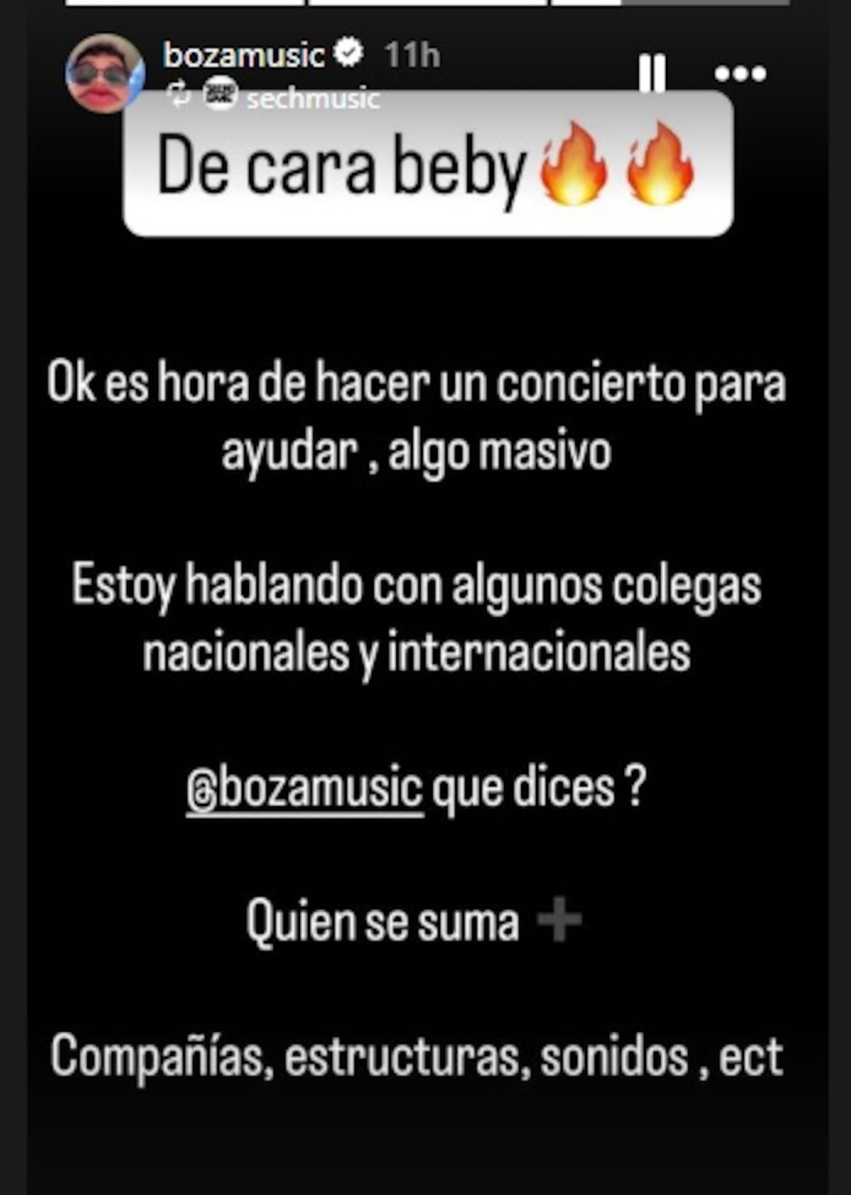 ¡Sech propone un concierto internacional para ayudar a afectados por el terremoto y Boza se apunta!