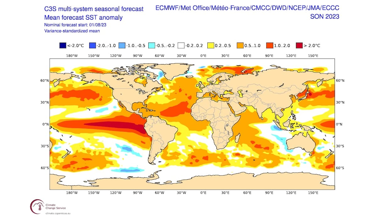 Fenómeno de El Niño pasa de intensidad débil a moderada