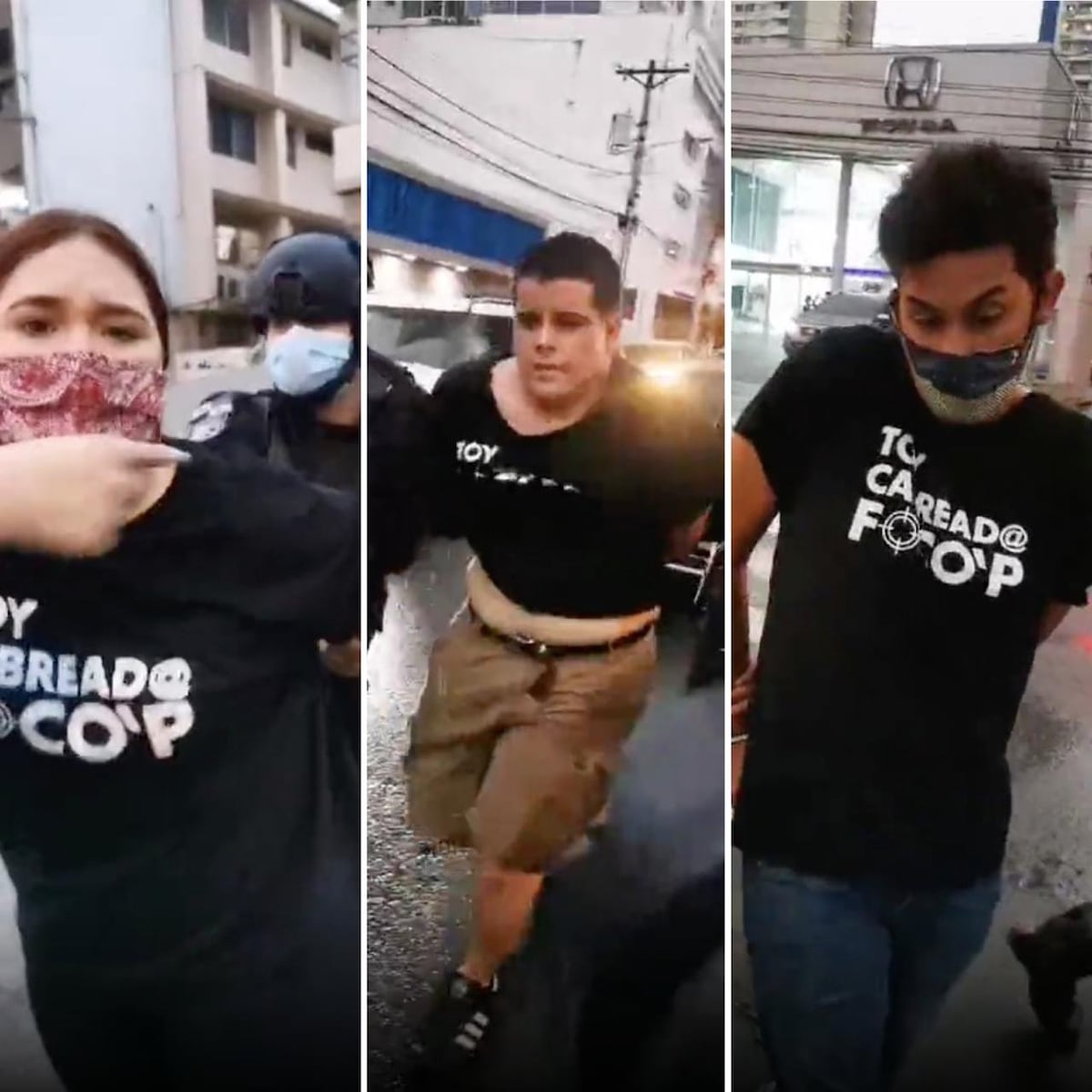 Miembros de Foco Panamá son arrestados y llevado ante un juez de Paz. Video