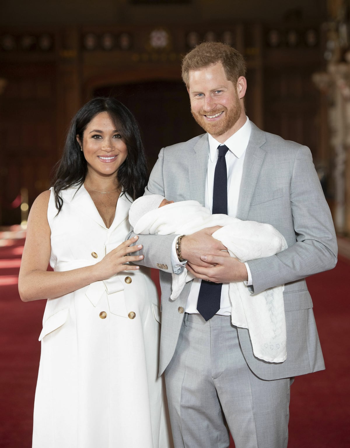 ¡Una de las imágenes más esperadas!  El príncipe Harry y Meghan presentan a su primer hijo 