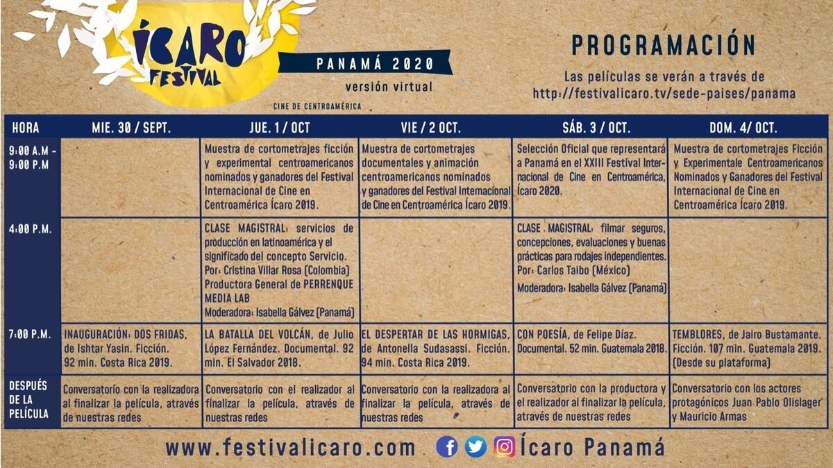 Disfrute gratis. El Festival De Cine Icaro Panamá 2020 proyecta varias cintas premiadas hasta el domingo