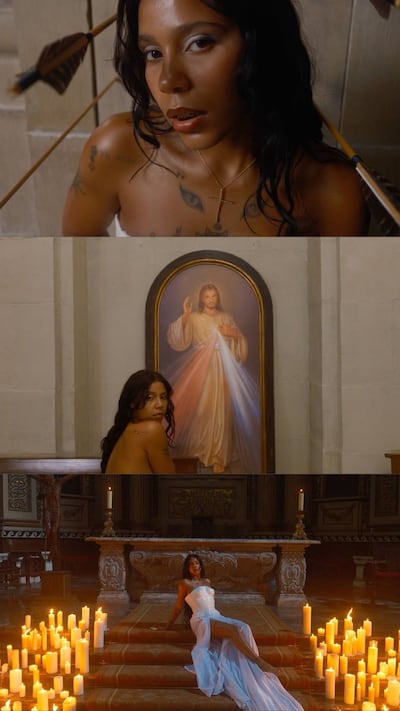 Por lisura: Tokischa La demandan por grabarse semidesnuda dentro de una iglesia en España