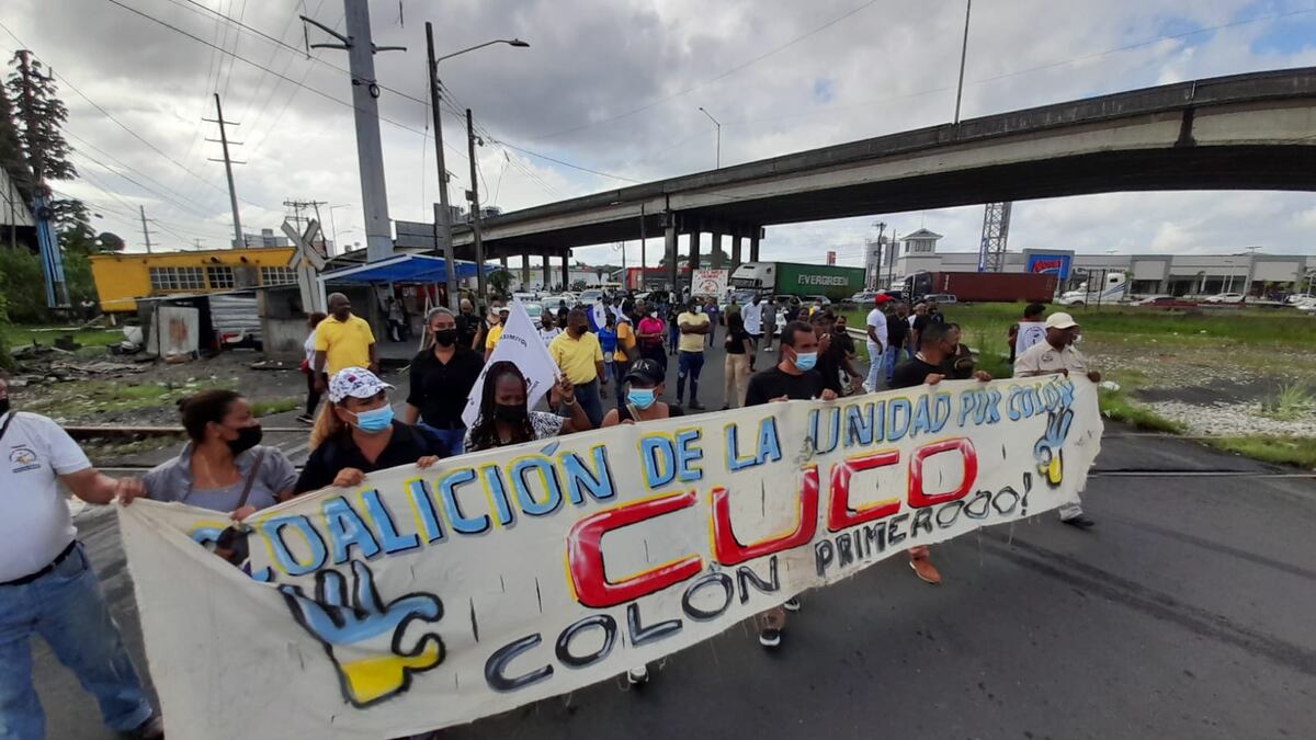 Continúan la protestas. Miembros de la Coalición Unidos por Colón no participarán de la reunión con Cortizo