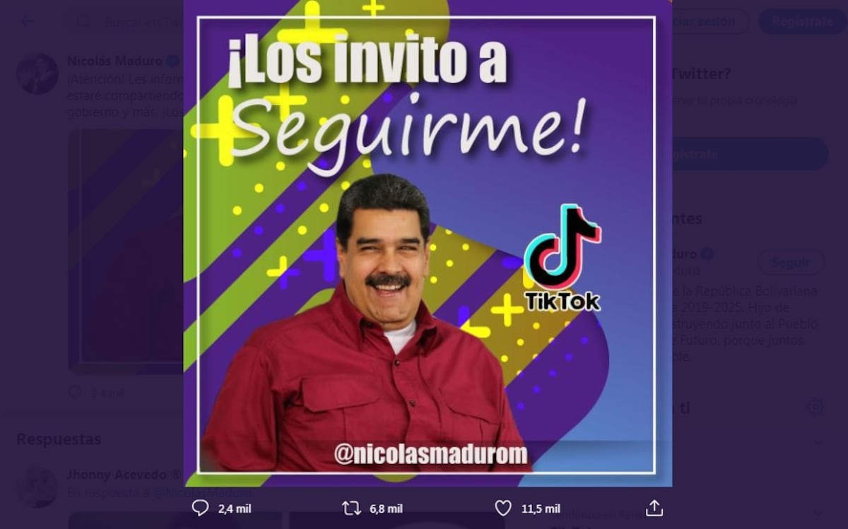 Maduro también tiene su cuenta Tik Tok