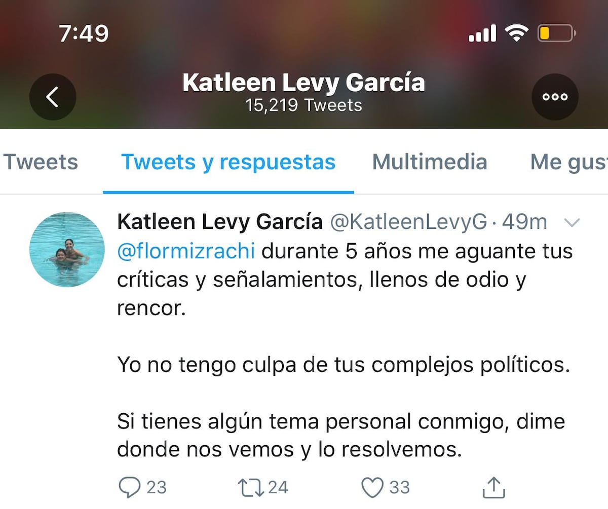 Pleque pleque. Ajooooo.  Katleen Levy se embellaca y desafía a  Flor Mizrachi