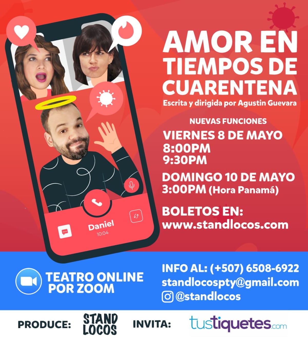 ‘Amor en Tiempos de Cuarentena’. La obra virtual panameña por medio de ‘Zoom’