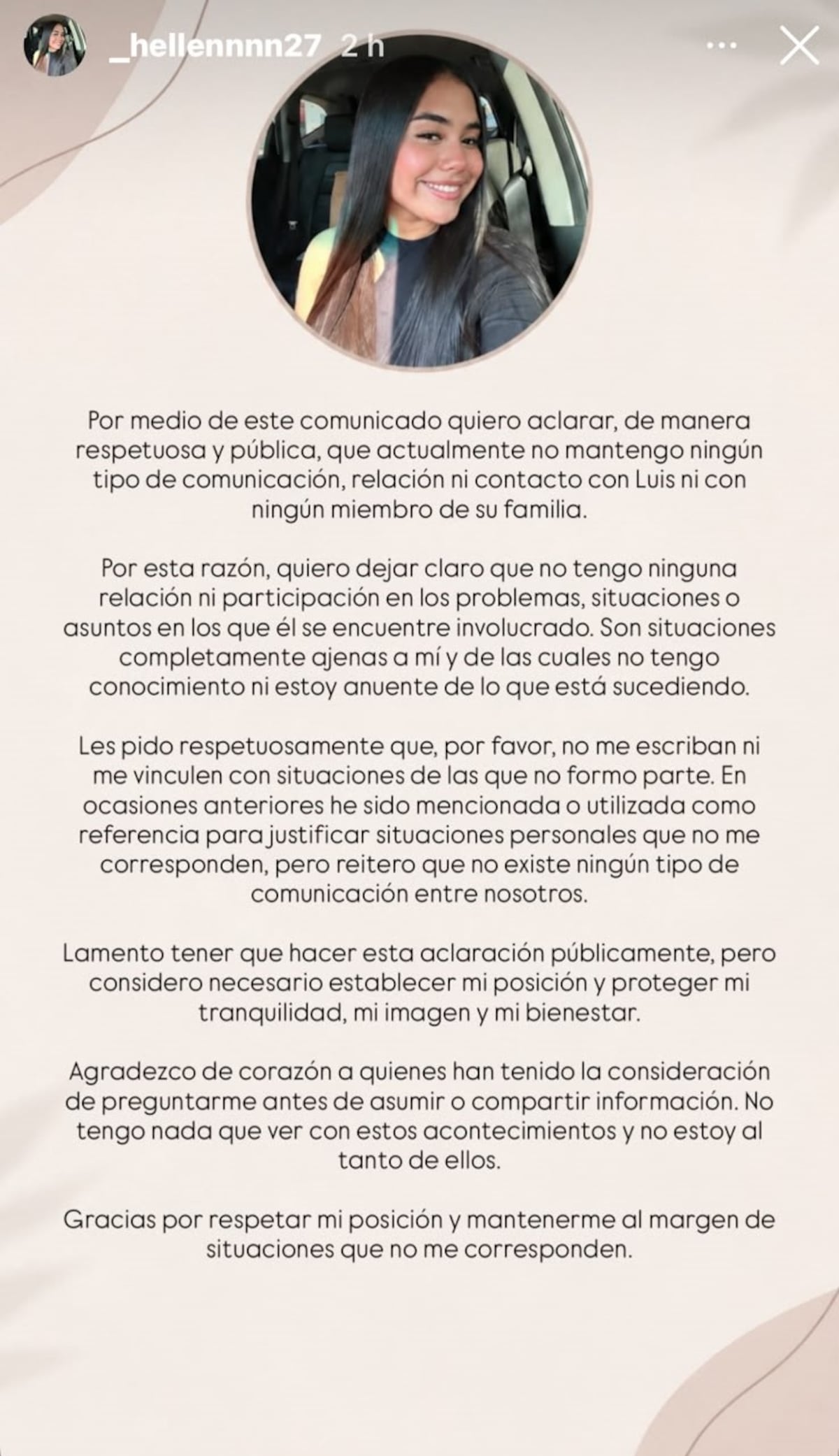 Helencita rompe el silencio: ‘Él ha pasado por encima de mis hijas’. Luis Lay, de 19 años y padre de las niñas de la influencer Hellencita está desaparecido junto a su carro