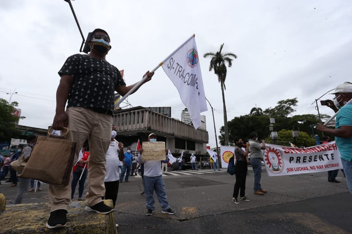 Protesta. Grupos sindicales están en contra  de las reformas al código de trabajo 