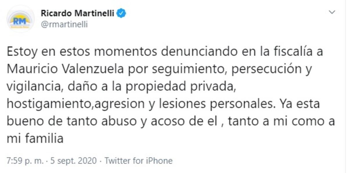 Valenzuela dice que ‘Martinelli miente, no fue por ningún delivery’ y muestra fotos. El expresidente lo denuncia en Fiscalía