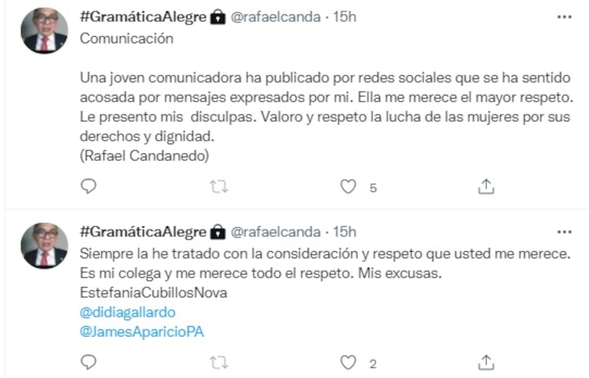 Una periodista denuncia supuesto acoso del prestigioso profesor Rafael Candanedo por redes. El profesor reacciona