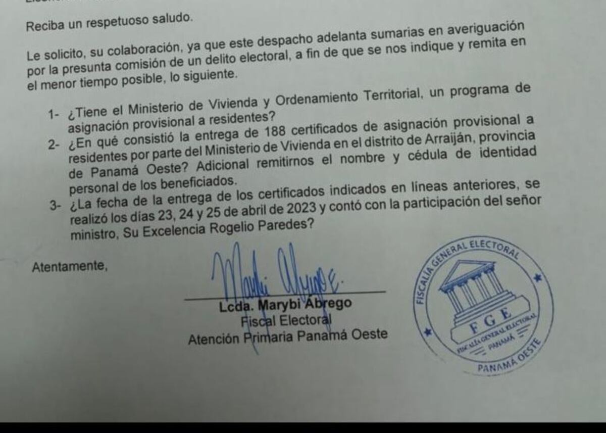 Fiscalía Electoral inició investigación al ministro de Vivienda, tras video que circuló en redes