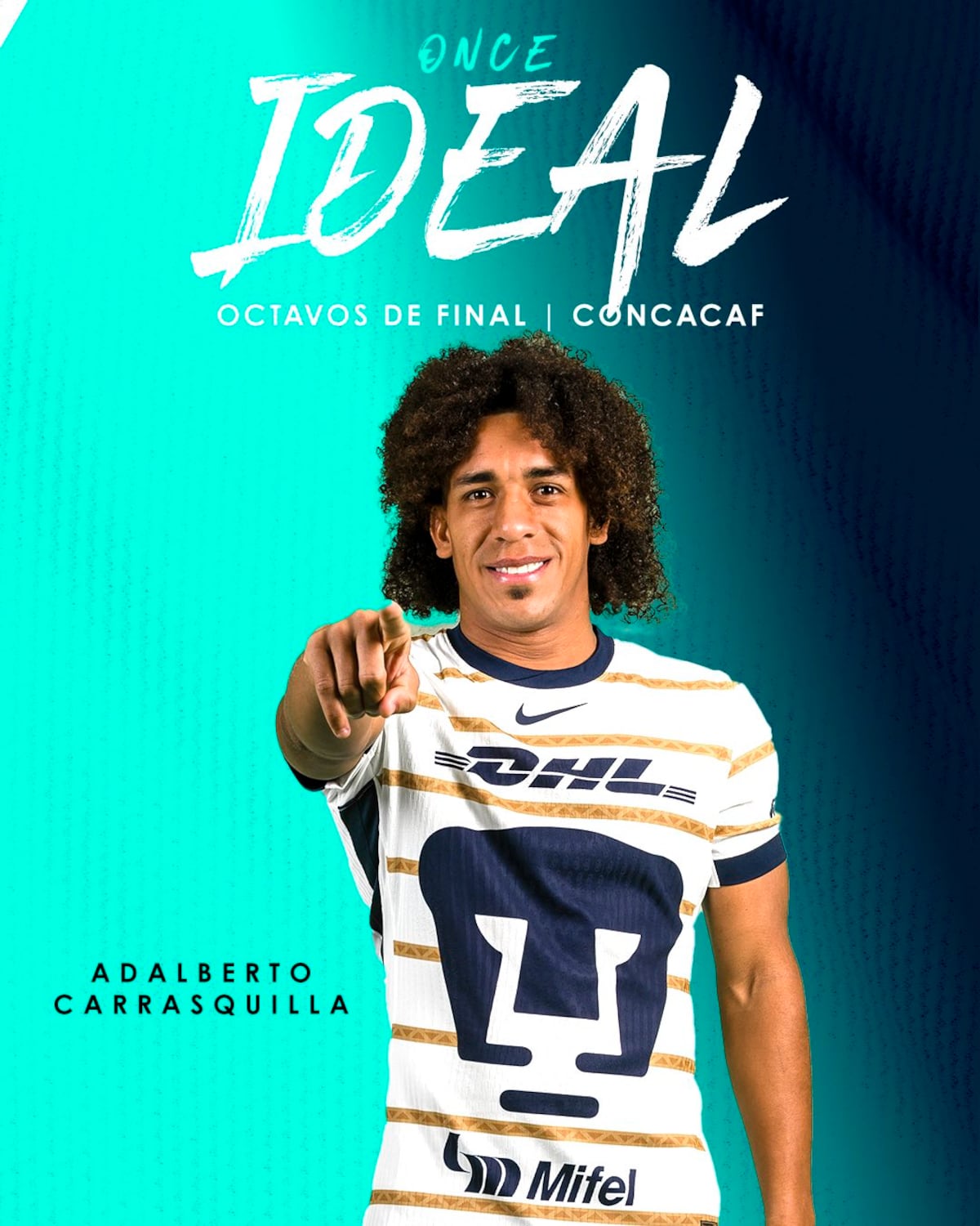 ¡Magia en la cancha! Adalberto Carrasquilla brilla con Pumas y es incluido en el 11 ideal de la Concachampions