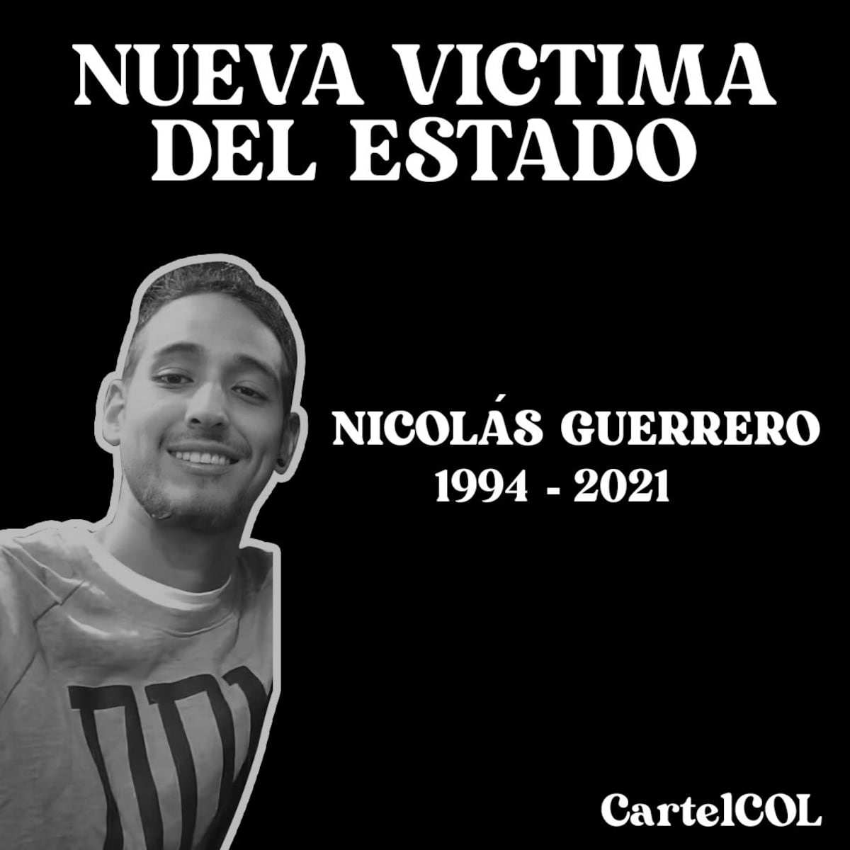 Nicolás Guerrero, el joven que fue asesinado en Cali en medio de un live