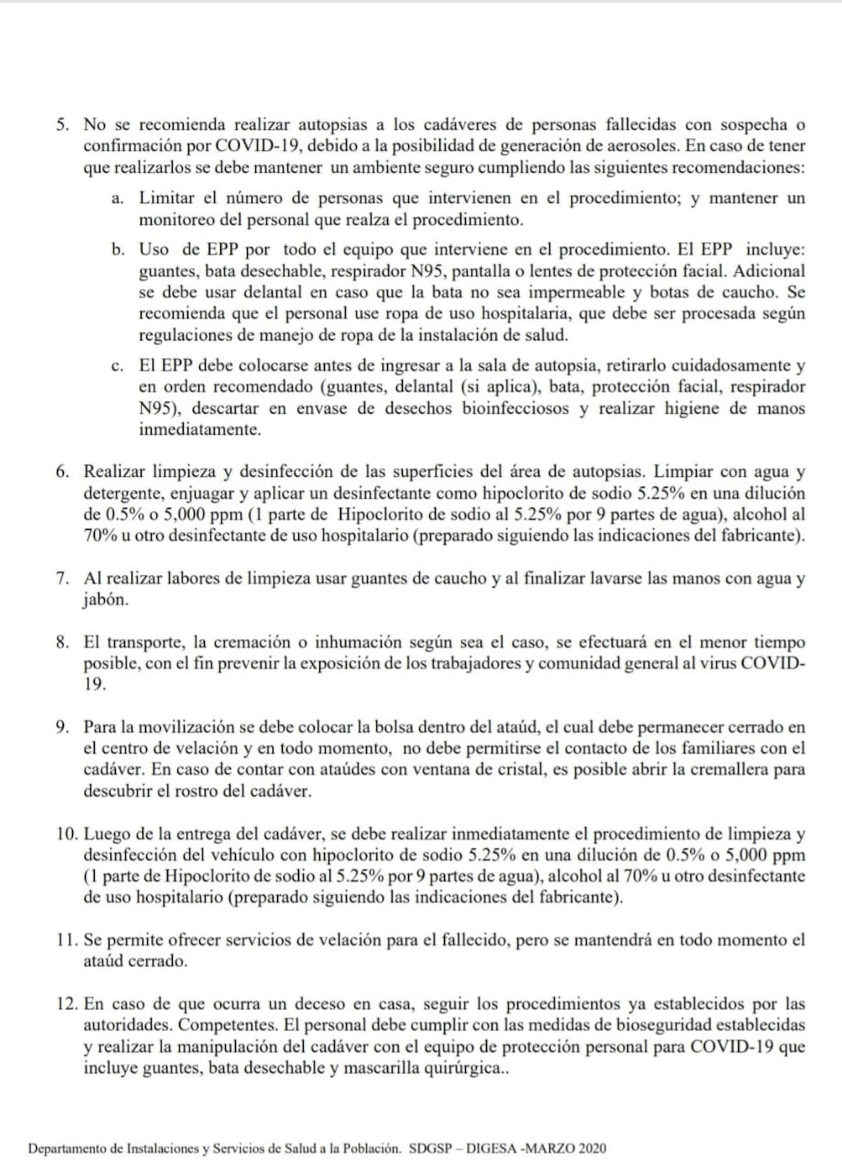 Si sale positivo con covid-19, tendrá que otorgar un poder para cremar el cuerpo de su esposa