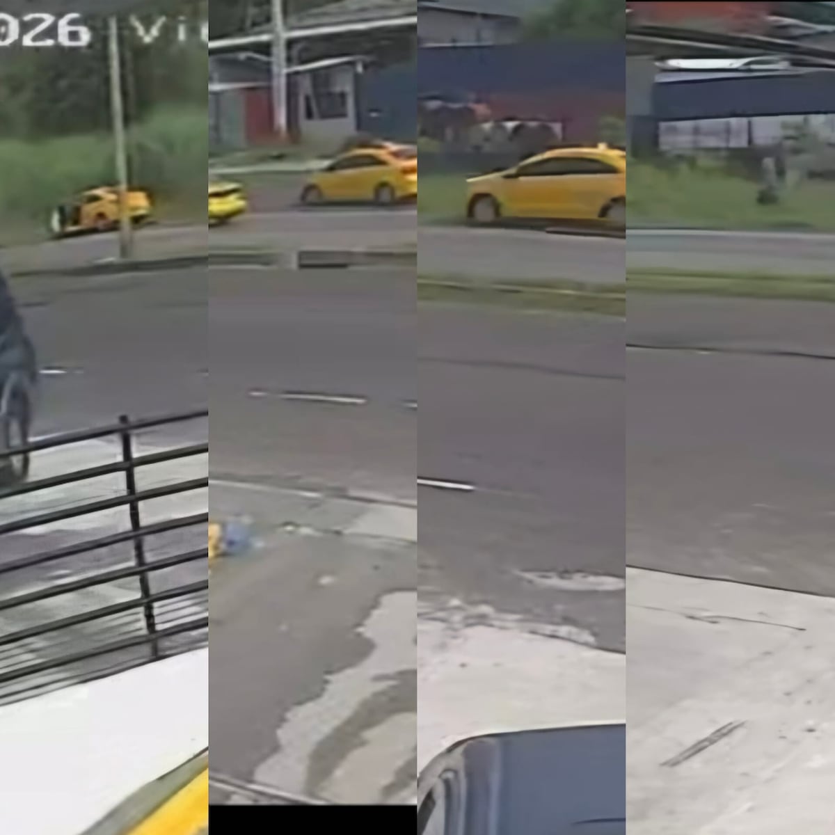Lo que pasó en segundos: taxi invade el hombro y atropella a adulto mayor en Villa Grecia