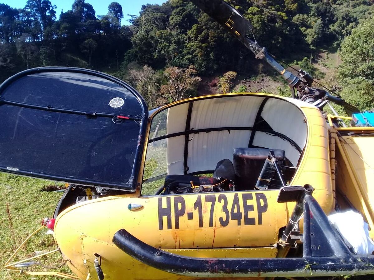 Helicóptero se cayó en Cerro Punta y tres heridos son trasladados