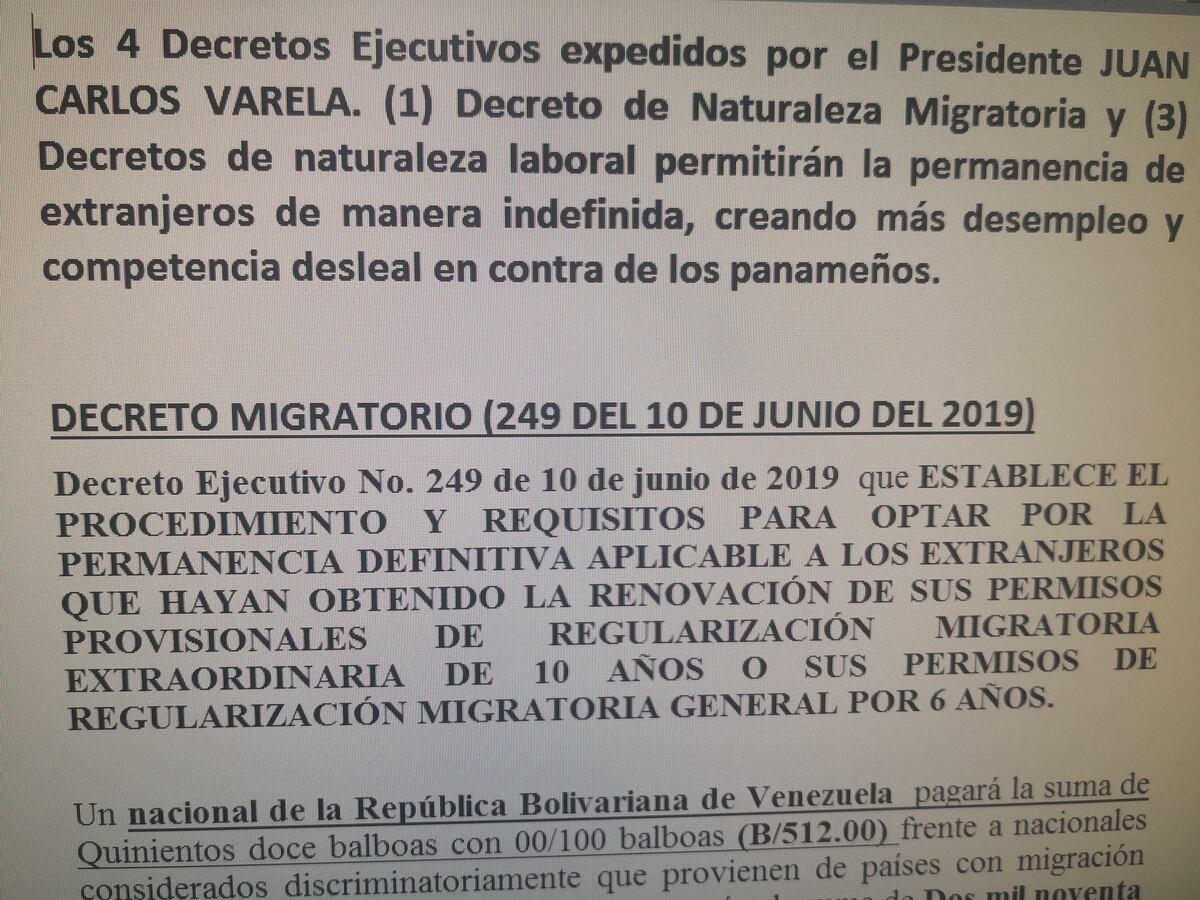 Zulay demanda ante la Corte decretos de Varela