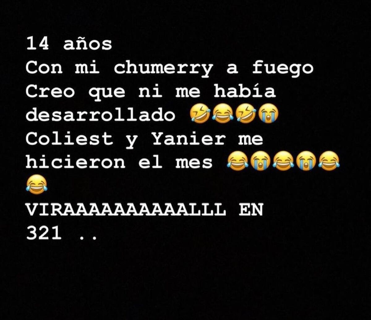 Dios del verbo. Yemil insinúa que desde que era menor ‘las chumerris’ le tienen amarres