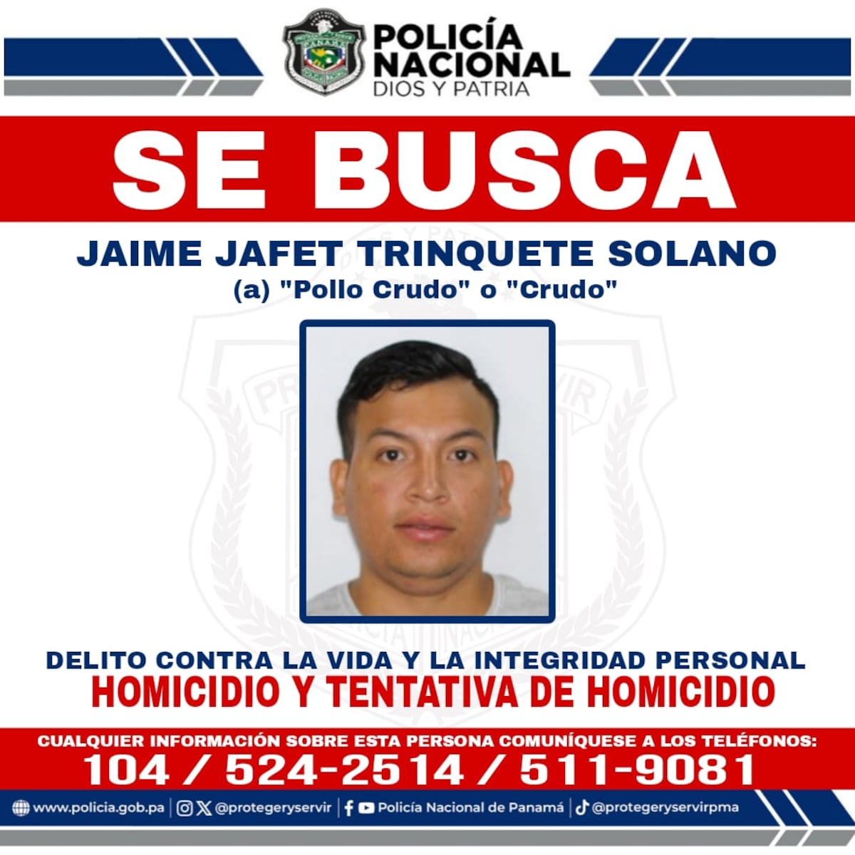 Alerta. Buscan a ‘Pollo crudo’