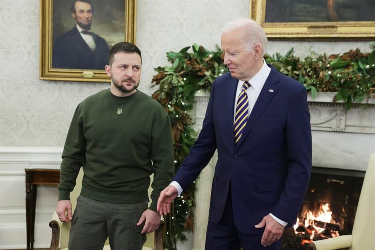 Biden recibe al presidente ucraniano, Volodímir Zelenski, en la Casa Blanca