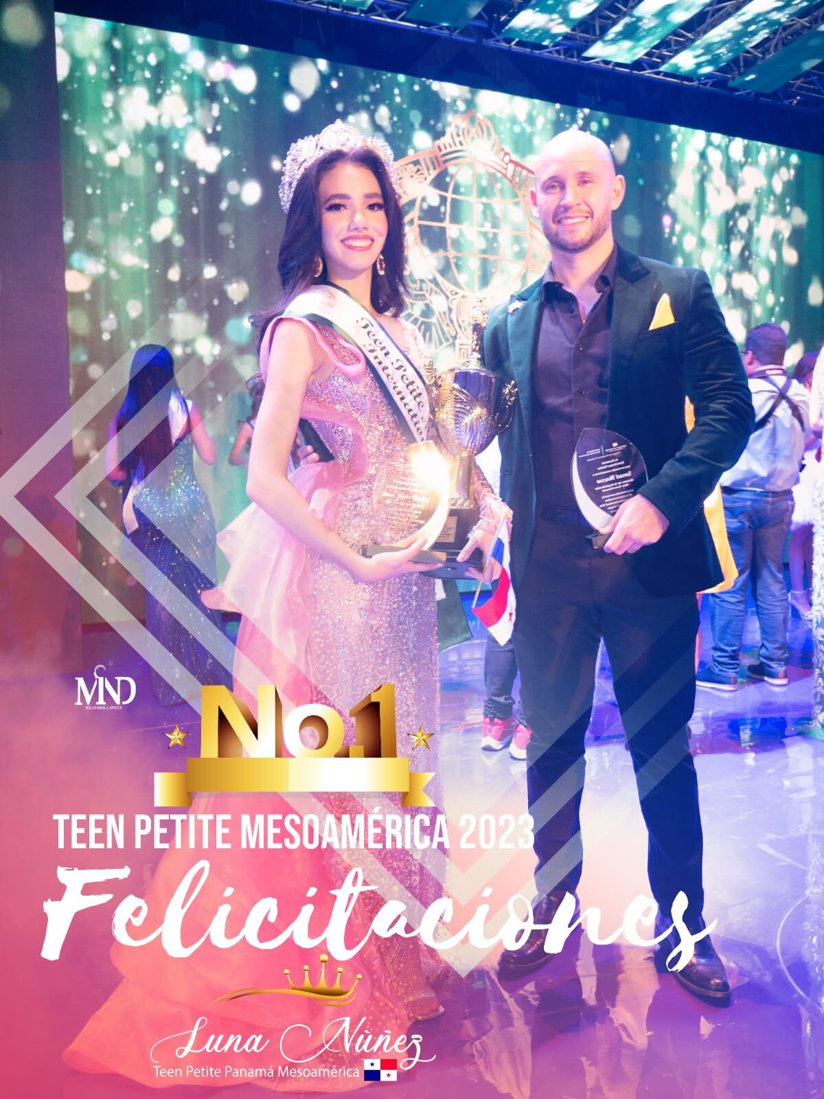 Se trae la corona. Panameña gana concurso internacional. Es la nueva Teen Petite Mesoamérica. Tenemos los videos