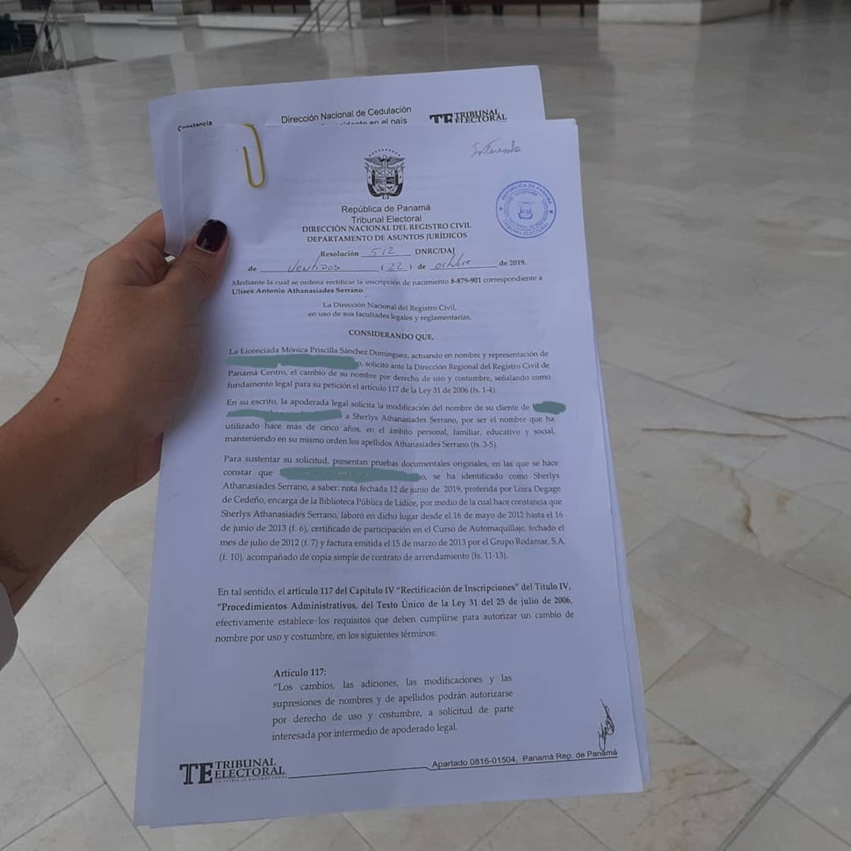 Mujer trans hizo proceso legal para cambiarse el nombre en Panamá y lo logró 