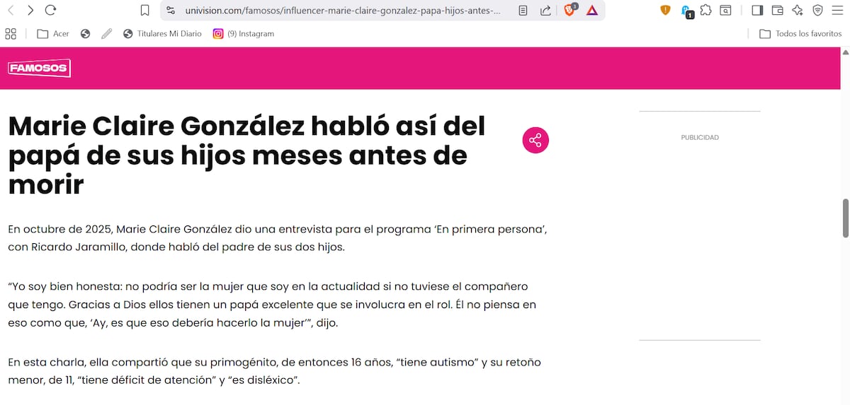Muerte de Marie Claire González trasciende fronteras: medios internacionales destacan sus publicaciones sobre presunto maltrato psicológico de su expareja